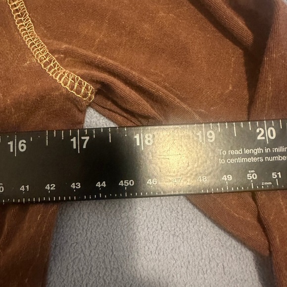 Panhandle Graphic T-Shirt Crew-Neck Long Sleeves Stretch Brown Womens Size M - Picture 15 of 16